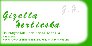 gizella herlicska business card